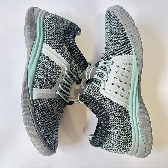 Align Women's Torri Mint shimmer nursing shoes elastic pull-on knit sneakers - Picture 4 of 10